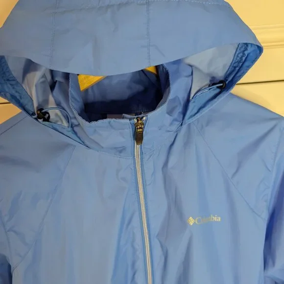 Columbia Switchback III Windbreaker Jacket Sky Blue Lightweight Hooded | XL NWOT - Picture 5 of 17
